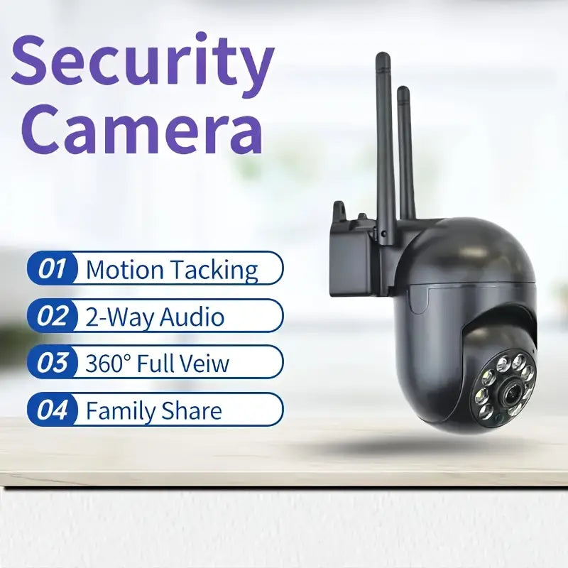 4 units of 360° pan-tilt wireless cameras with 1080P full HD | USB power supply design for easy installation